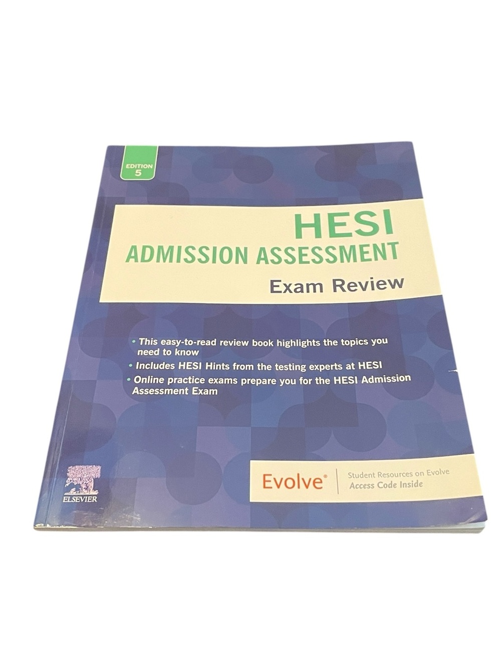 HESI Admission Assessment Exam Review 5th Edition Elsevier Evolve NO ACCESS CODE